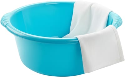 Plasticforte afwasbak teil - kunststof - rond - 10 liter - turquoise - Afmetingen 40 x 38 x 15 cm - Huishouden