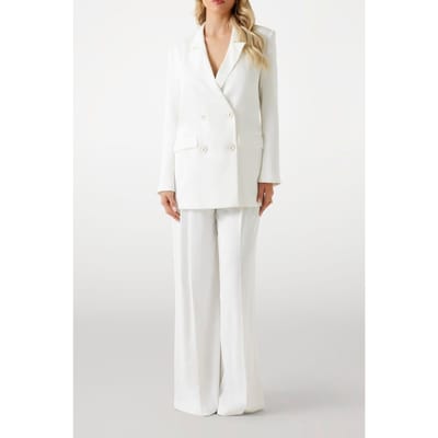 GUESS Nina Double Breasted White Peaks Taglia: 36 | Blazers Outlet | Donna | Bianco