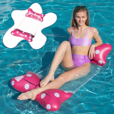 Opblaasbare waterhangmat - waterhangmat, luchtmatras, zwembad, 4-in-1 waterhangmat, loungestoel, zwembad, opblaasbaar luchtmatras, waterhangmat voor volwassenen en kinderen