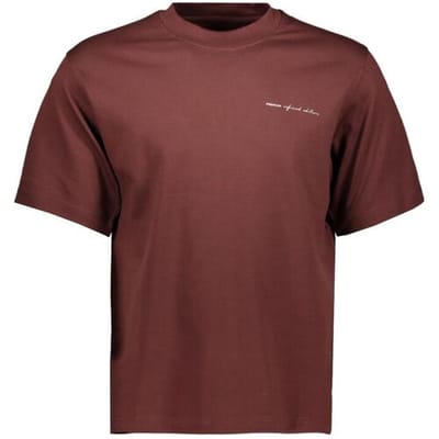 Jack & Jones bordeaux heren t-shirt   Ronde hals   Regular fit   Duurzaam   Korte mouw Bordeaux M