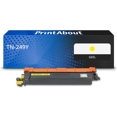 PrintAbout huismerk Toner TN-249Y Geel Geschikt voor Brother