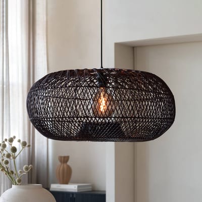 GOOD&MOJO Hanglamp Arizona - Bordeaux - Ø70cm - Bohemian - Hanglampen Eetkamer, Slaapkamer, Woonkamer