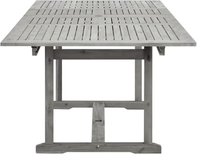 Uitschuifbare Tuintafel Acacia Hout 160-200-240 x 100 x 75 cm – Massief Hardhout Outdoor Eettafel met Parasolgat, Rustieke Tuin- & Eetkamertafel