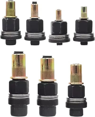 Klinknagel Gereedschap Set - Moerinzet Sets - Bevestigen van Platen - Dubbele Flexibiliteit - 7-Delig - Zwart