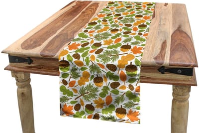 ABAKUHAUS Eikel-tafelloper – 40x180 cm – Veelkleurig – Esdoornblad