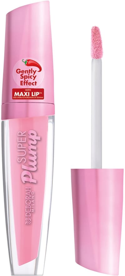 Deborah Milano Super Plump Volumizing Gloss – Volumizing Lip Gloss met Plumping Effect, Intens Glanzende Finish & Subtiele Rosé Tint – Verrijkt met Maxi-Lip™, Gemberwortelolie, Chili-extract, Caffeine & Vitamines voor Optisch Vollere Lippen – 4,8 g