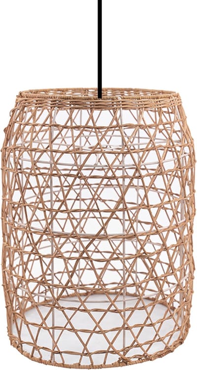 Groenovatie Rotan / Rieten Hanglamp - Handgemaakt - Naturel - ⌀30 cm