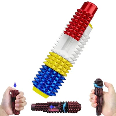 Ryoudavell - 5-in-1 Pocket Fidget Toy - Anti-stress speelgoed - Draagbare Stim Tool tegen Stress met Knoppen, Spinners en Spiky Grip - 3D Geprint Antistress Speelgoed voor Volwassenen - Cadeau Tip