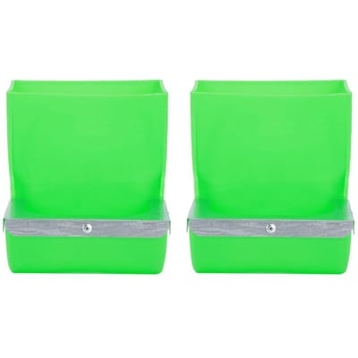 2 Pièces 13.5cm Bol d'Alimentation pour Lapin Mangeoire Abreuvoir Équipement d'Élevage Outils pour Lapins green