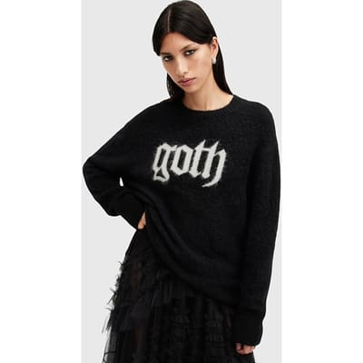 AllSaints Goth Jumper Black Maat: XS | Gebreide Truien Outlet | Dames | Zwart