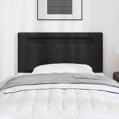 vidaXL - LED - Hoofdbord - Zwart - Kunstleer