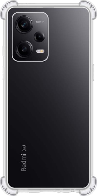 Hoes - Geschikt voor Xiaomi Redmi Note 12 Pro+ - Sterk & Shockproof - Siliconen Case - Back Cover - Telefoon Hoesje Shock Proof - Transparant