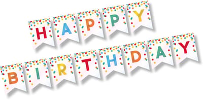 12x Letterguirlande 35 m x 20 cm Happy Birthday