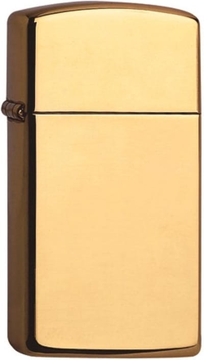 Zippo aansteker Brass High Polished Slim
