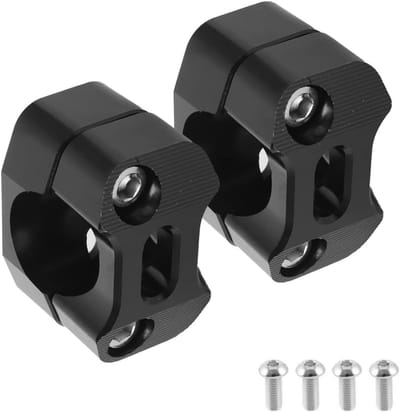 Stuurverhogers 28 mm CNC aluminiumlegering voor motorfiets, crossmotor en ATV - zwart, universele bevestigingsklemadapter voor betere rijervaring