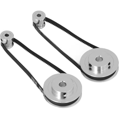 Distributieriem Set 20 Tanden 60 Tanden Aluminium Synchroonwiel met 280mm Lengte 6mm Breedte Distributie gray