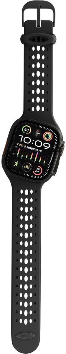 DECODED Ares Apple Watch Band - Ergonomische 21° Tilt voor Directe Leesbaarheid in Beweging - Grip O™ Antislip en Ademend Materiaal - Zweetbestendig en Antimicrobieel - Lichtgewicht en Duurzaam - Voor Apple Watch 44mm-49mm (Inclusief Ultra 1 & 2)