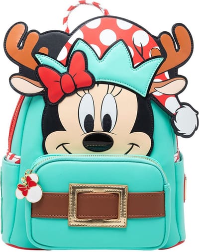 Disney Loungefly Mini Backpack Christmas Minnie Reindeer