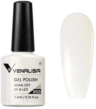 Venalisa UV Gellak Parelmoer Wit - 7.5 ml - Gellak Parelmoer - Gellac Parelmoer - Gellak Wit - Parelmoer Gellak - Gellak Kleuren - Venalisa Gellak - Gellak Nagellak