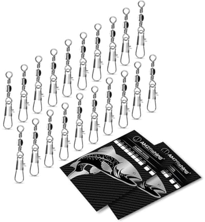 20x Veiligheidskarabiner met Viswervel Set - Perfect voor Hengelsport