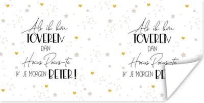 Poster Beterschap - Quotes - Sterren - Hocus pocus - 120x60 cm