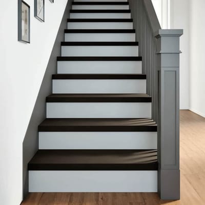 vidaXL - Traptreden - 12 - st - 70x25x2 - cm - massief - eikenhout - bruin-zwart