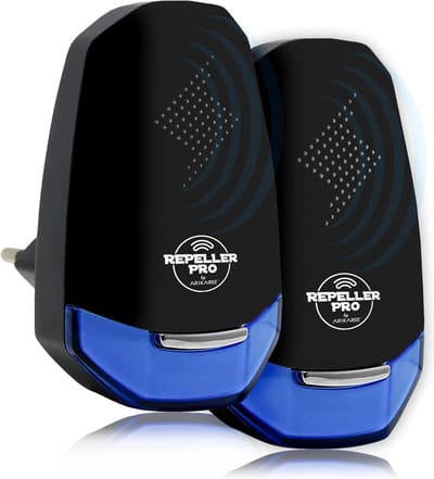 Lexium Muizenverjager- Muizenverjager Ultrasone Binnen - Muizenverjager Binnen - Muizenverjager Elektrisch - 2 Stuks - Zwart