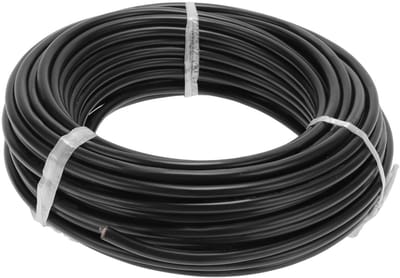 Volledig geïsoleerd aardingsdraad met soft-touch-mantel, 30 m, zwart, 14AWG, 3 geleiders voor veilige elektrische toepassingen