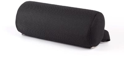 COIL Orthopedisch Lendenkussen met Band – Ergonomisch Rugkussen van Memory Foam voor Bureaustoel, Auto en Thuis | Ademende Hoes I Zwart I Rol I 30 x 10 x 10 cm