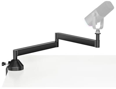 Laag Profiel Microfoon Arm Boom Standaard met Schokbevestiging en Adapter