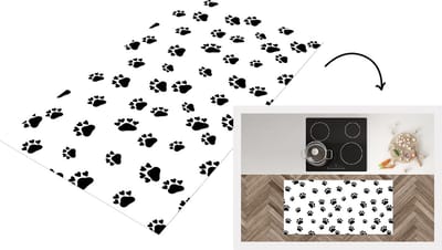 Keukenloper - Loper keuken - Patronen - Kat - Poten - 120x60 cm - Keukenloper vinyl