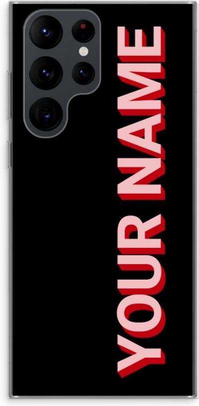 Gepersonaliseerd - Case Company® - Hoesje geschikt voor Samsung Galaxy S22 Ultra hoesje - Namecase - Soft Cover Telefoonhoesje - Bescherming aan alle Kanten en Schermrand