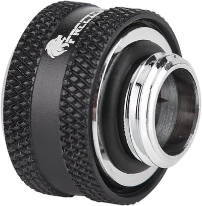 Waterkoeling Compressie Connectoren voor Hard Acrylbuizen OD 14mm - Set van 4 of 6 Stuks, Zwart, Geschikt voor PC Gaming en Overklokken