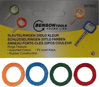 Promo Line Sleutelhoes - sleutel hoesje in kleur - 20 stuks