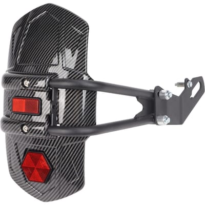 Garde-boue Arrière de Moto Style Fibre de Carbone Garde-boue Universel pour Modification de Moto black