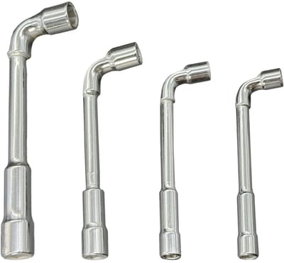 Dailygoods- Pijpsleutelset 4-delig - L-vormige Sleutels 7/8/10/13 mm - Chroom Vanadium Staal - Ergonomisch Ontwerp - Voor Diverse Toepassingen - Steeksleutel