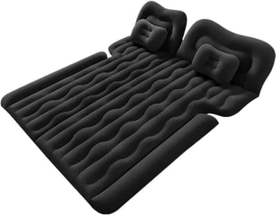 Opblaasbaar Luchtbed - Reisbed Auto - Comfortabel Reizen - Demping en Schokabsorptie - One Size - Zwart