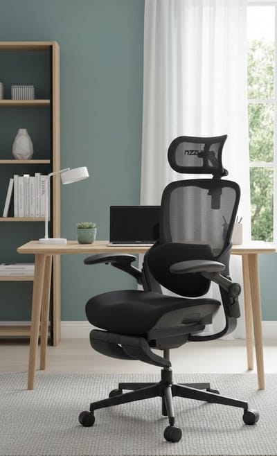 Bureaustoel Ergonomisch Stof – 112 x 56 x 58 cm – In Hoogte Verstelbare Draaistoel met Hoge Rugleuning & Synchroonmechanisme – Wijnrood – Pauwhome