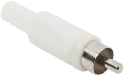 10x RCA Stekker Mannelijk – Tulp Plug met Trekontlasting – Audio & Video Connector met Kunststof Behuizing (Ø 5,5 mm) - 10 Stuks [05077FE]