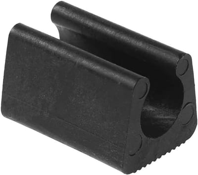 24 stuks kunststof stoelpoten U-vormig 12 mm zwart vloerbescherming