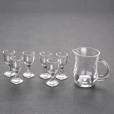 7-delige Wijnglas Set 120ml Handvat Wijn Dispenser 10ml/12ml/15ml S Glazen Transparant Drinkgerei Met Cadeaubox Voor Vrienden Bekers 7pcs gray