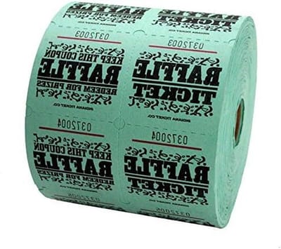 Loterij Tickets - Tombola Tickets - Loterij Organiseren - Individueel Genummerd - 1000 Stuks - Groen
