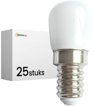 Spectrum LED Miniatuur Lamp E14 1.5W - 230V - 150 Lumen - 4000K Neutraal Wit - Natuurlijk Licht - Energiezuinig - 25 stuks