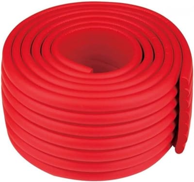 Veiligheidsbumper voor Hoekbescherming, 2m Babyproofing Guard voor Kinderen, Meubels Beschermen, Rood, Eenvoudige Installatie
