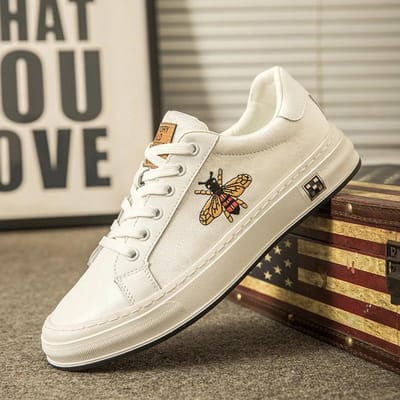 Herenschoenen Herfst Ademende Sneakers Comfortabele Sportschoenen Buiten Casual Duurzaam Antislip Skateschoenen voor Mannen 39 wit