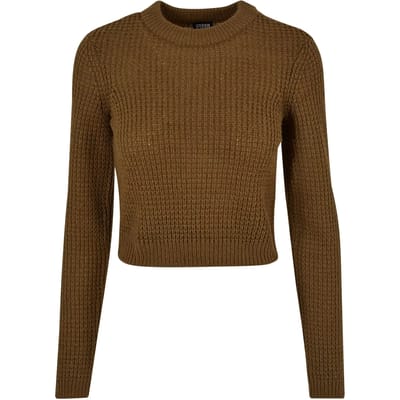 Urban Classics - Short waffle Sweater/trui - XL - Olijfgroen