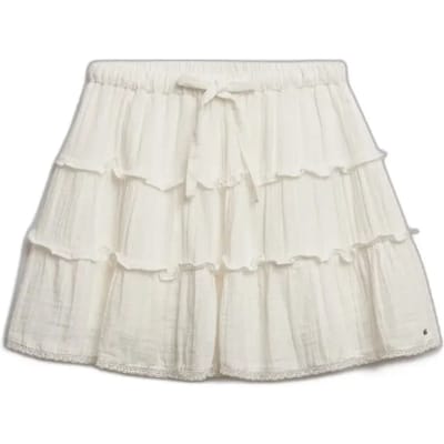 Superdry Cheesecloth Tiered Minirok Wit 2XS Vrouw