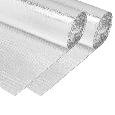 Deltafix Radiatorfolie - 2x - 400 x 45 cm - aluminium - energiebesparende isolatiefolie