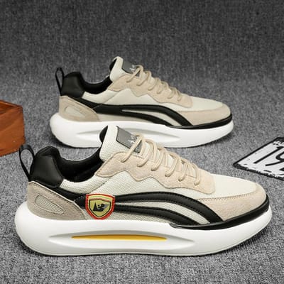 Heren Sneaker Lente en Zomer Herenschoenen Mode Hardloopschoenen Casual Board Schoenen Heren 45 beige
