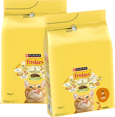 Friskies droogvoer voor katten - kip & groenten - 2 x 3000g
